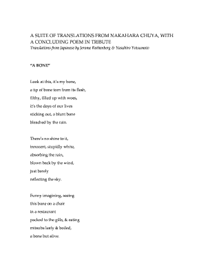 The Poems of Nakahara Chuya PDF  Form