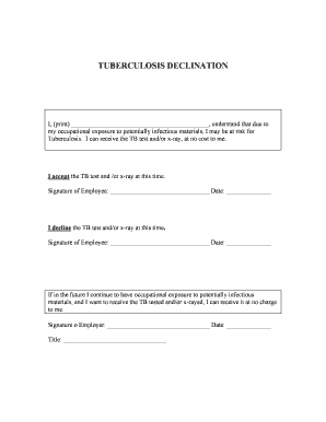 Tb Declination Form