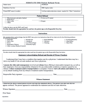 Ems Patient Refusal Form