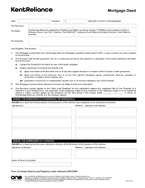 Kent Reliance Mortgage Deed  Form
