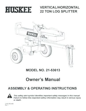 Owners Manual Providing Solutions since 1909  Form