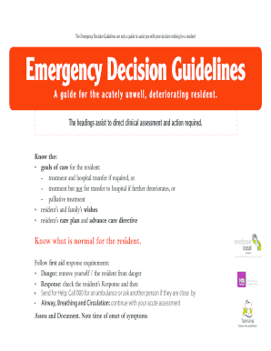 Emergency Decision Guidelines Edg  Form