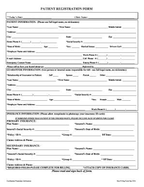 Patient Registration Form