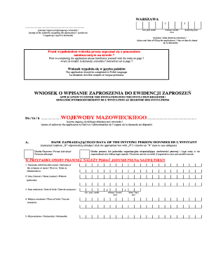 Zaproszenie Dla Cudzoziemca Wz R PDF  Form