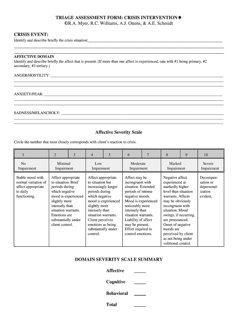 Triage Templates for Different Dental Procedures  Form