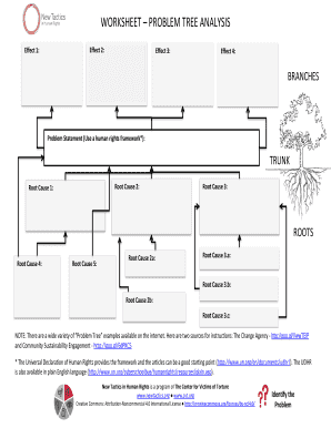 Problem Tree Analysis Template Editable  Form