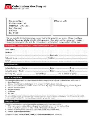 Post Calmac  Form