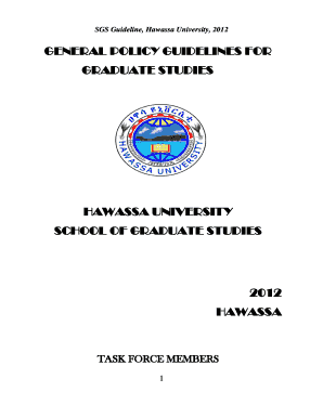 Hawassa University Sgs Guideline PDF  Form