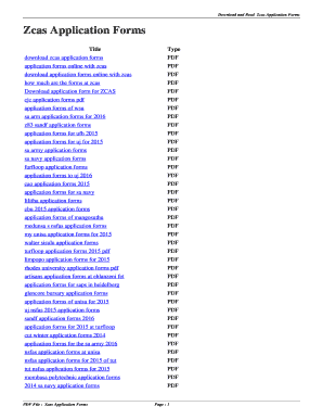 Zcas Online Application  Form