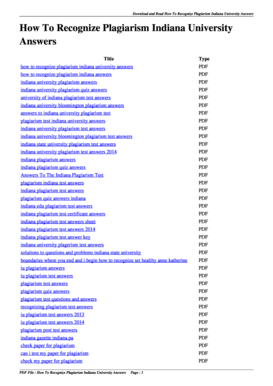 Iu Plagiarism Test Answers  Form