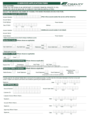 Fidelity E Services  Form