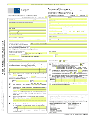 Ausbildungsvertrag PDF  Form
