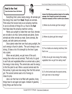 2nd Grade Reading Worksheets PDF  Form