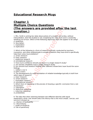 Educational Research Mcqs  Form