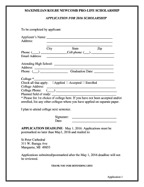 St Peter Life Plan Application Form PDF