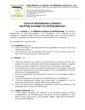 Philippine Board of Ophthalmology  Form