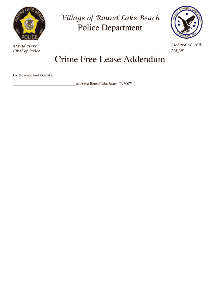 Crime Lease Addendum Il  Form