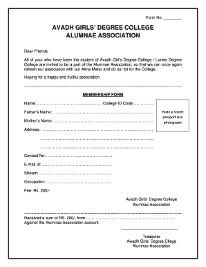 Alumni Registration Form