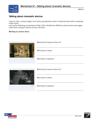 Cinematic Devices Worksheet  Form