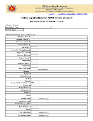 Mpo Correction Form PDF