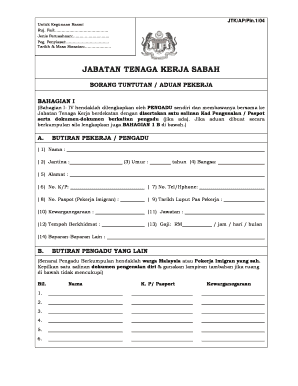 Tarikh &amp; Masa Siasatan Jtksbh Mohr Gov  Form