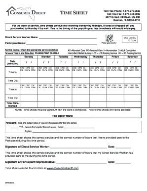 Consumer Direct Care Network Florida  Form