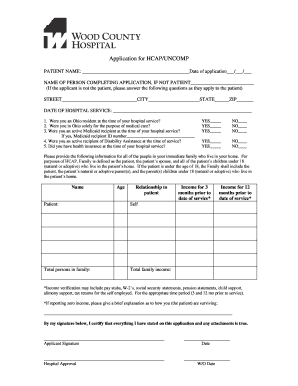 Wood County Hospital Financial Assistance  Form