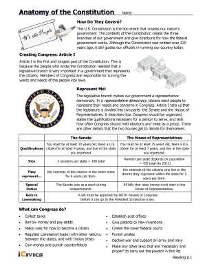 Anatomy of the Constitution  Form