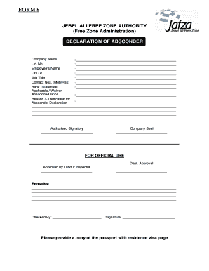 Jebel Ali Zone  Form