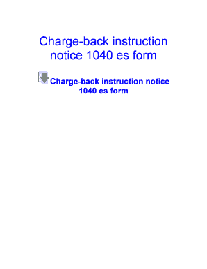 Charge Back Instruction Notice B1040 Esb Form WordPresscom