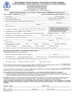 Saou Membership  Form