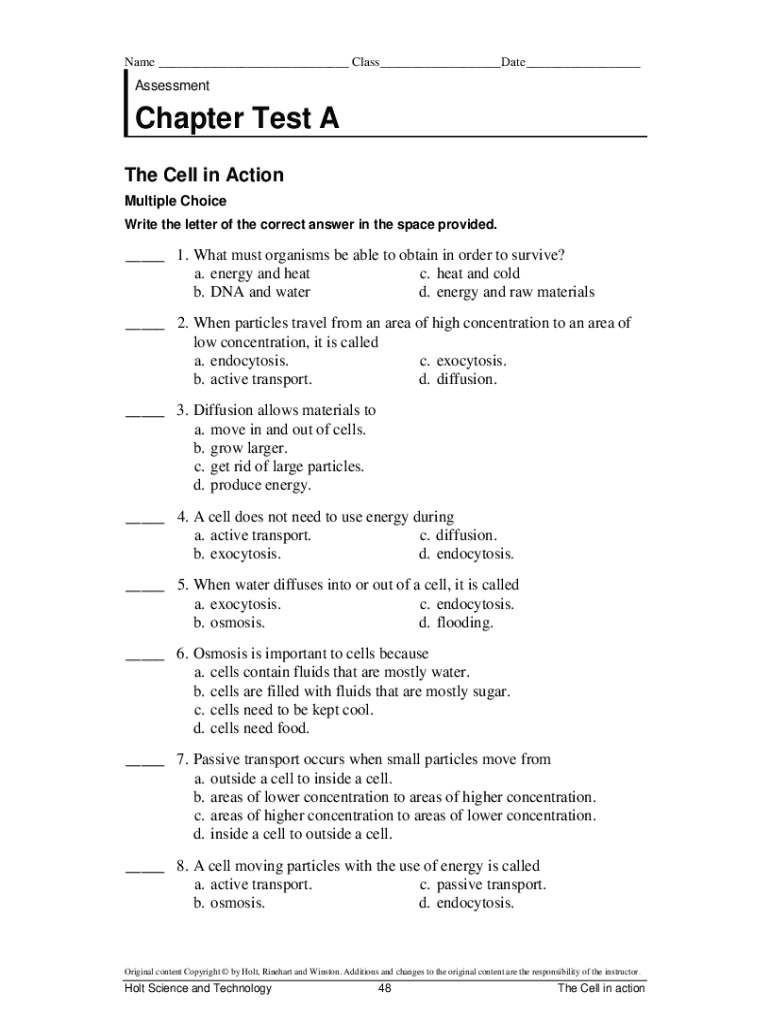 Holt Science and Technology Answer Key  Form