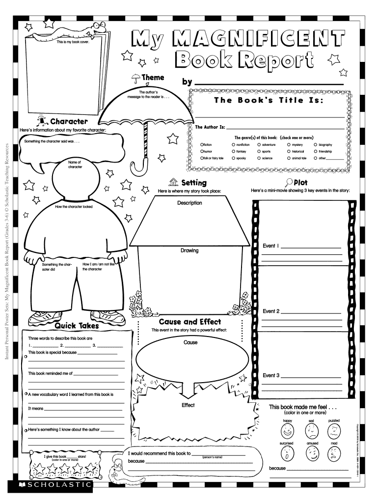 My Magnificent Book Report  Form