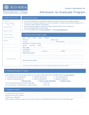 Nida Application Form