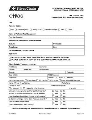 Cmas Referral  Form