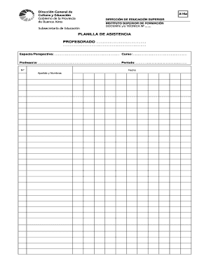 Hoja De Asistencia  Form