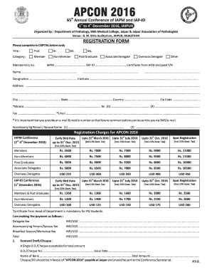 Apcon Registration  Form