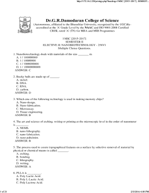 Mcq on Nanotechnology  Form