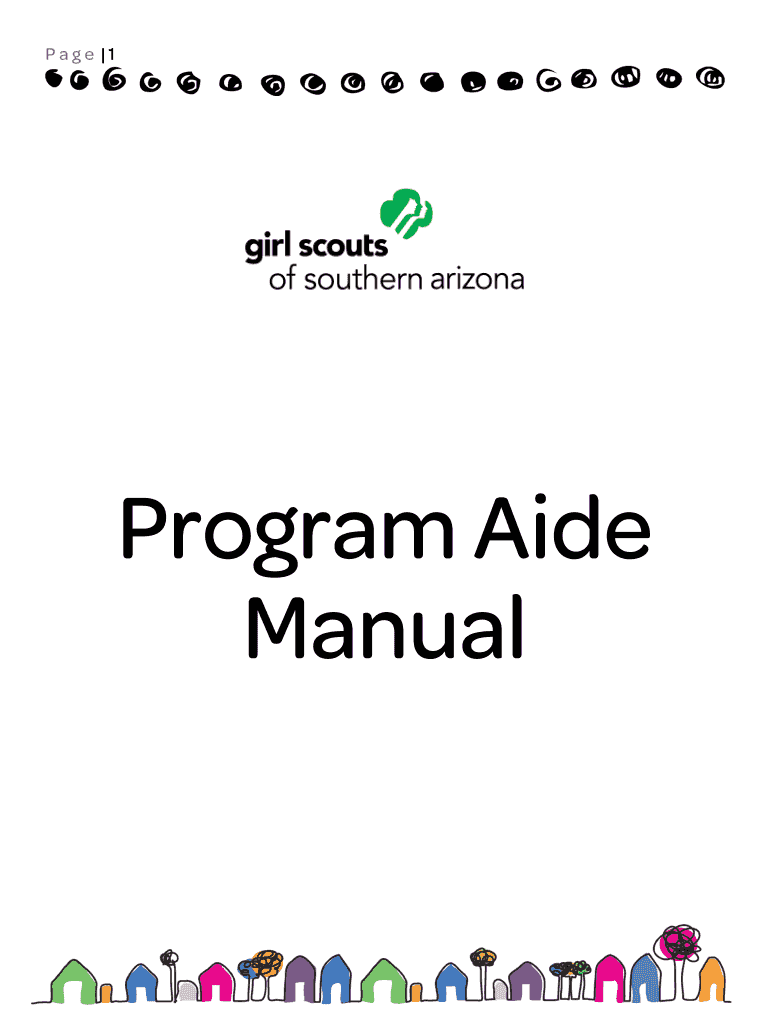 Program Aid Training Manual Girl Girl Scouts of Southern Arizona Girlscoutssoaz  Form