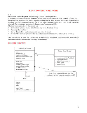 Vending Machine Class Diagram  Form