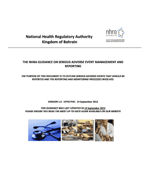 NHRASerious Adverse Events Policy and Reporting PDF Nhra  Form