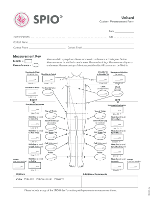 Custom Unitard  Form