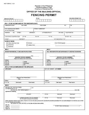 Fencing Permit  Form
