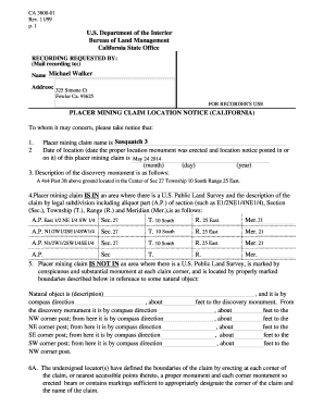 CA BFormb 3800 01 American BMiningb Rights Association