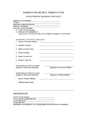 Thrift Fund Withdrawal Form