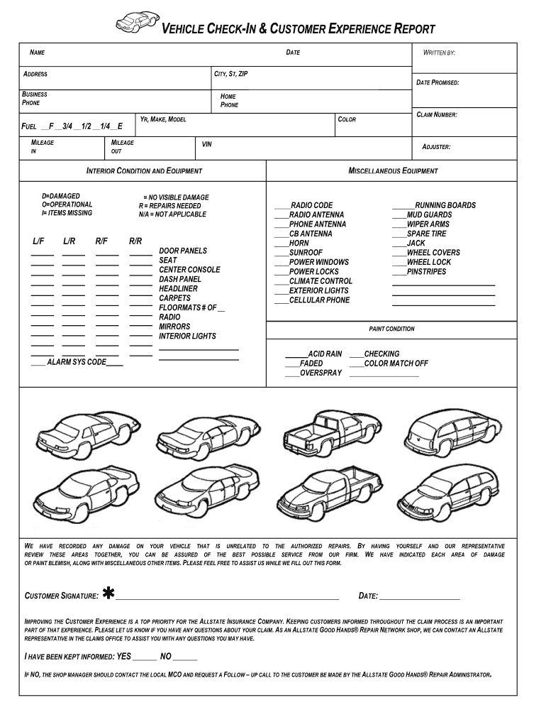 How to Check the Car  Form