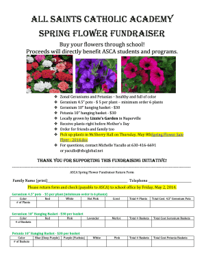 Spring Flower Sale Order Formflyer Saints Catholic Academy Ascacademy