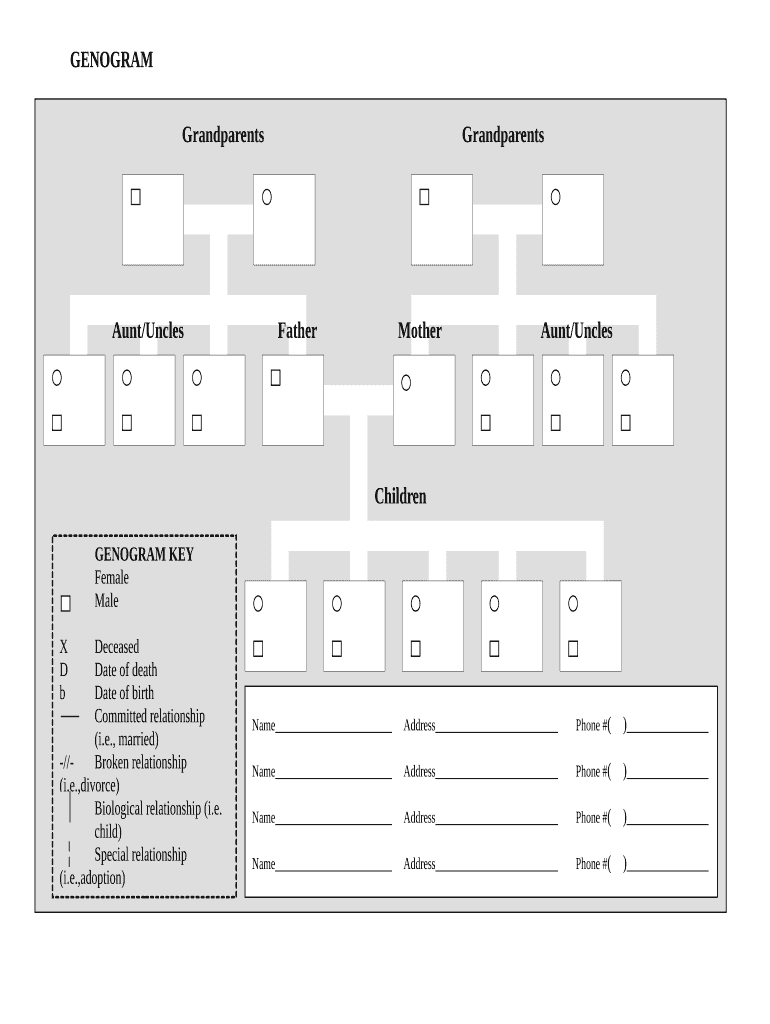 Family Genogram Template 3 LegalForms Org