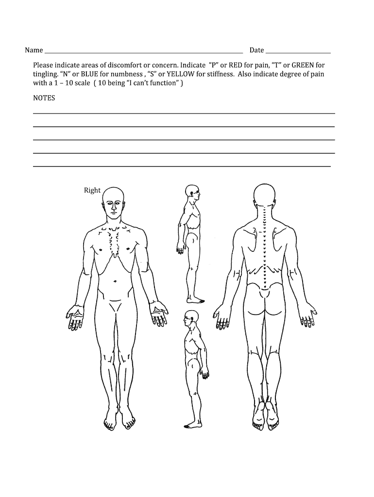 Body Form Pain Chart Mary Jo Smiley CMTPT