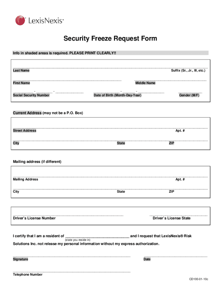 Lexisnexis Security Ze PDF  Form